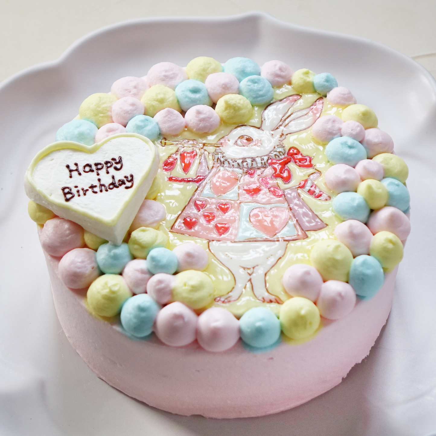 カラーが選べるイラストケーキ